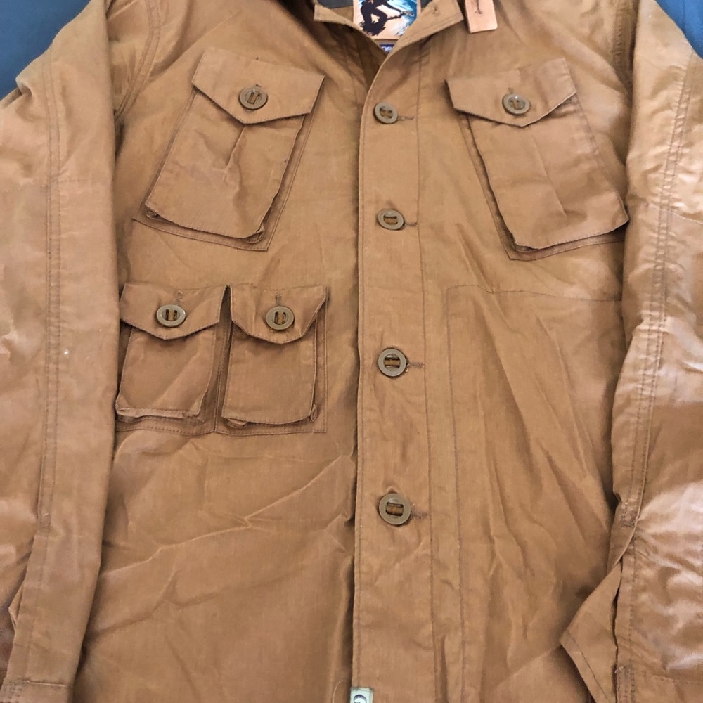 Men’s PRPS Goods & Co Military Safari/ Field Jacket Tan Brown Large